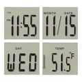 Brushed Metal Alarm Clock w/ Countdown Timer
